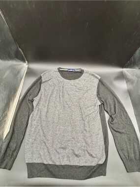 Eredi Pisanò Italy Luxury Gray Colorblock Knit Crewneck Sweater Men’s XL